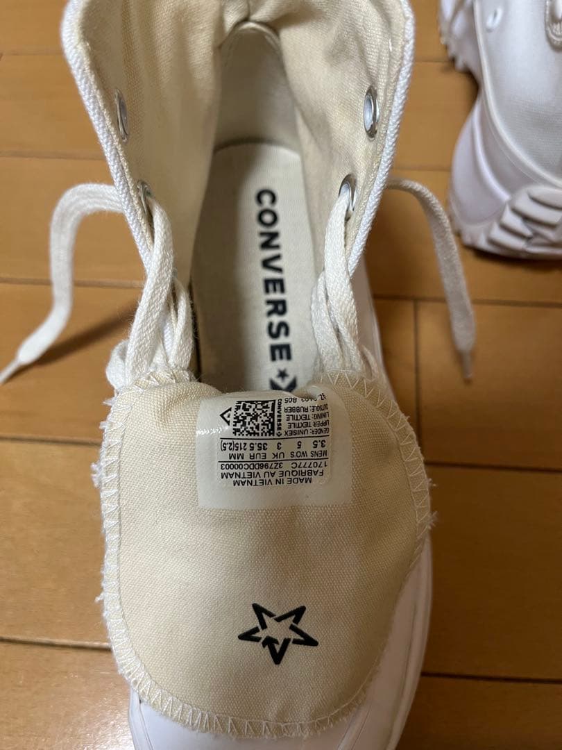 レア】Converse ランスターハイク トリプルホワイト21.5 22cm厚底