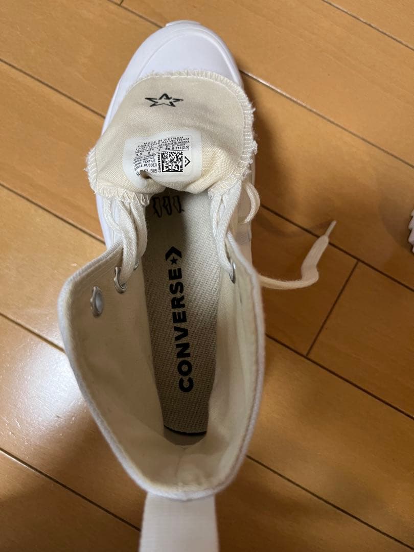 レア】Converse ランスターハイク トリプルホワイト21.5 22cm厚底
