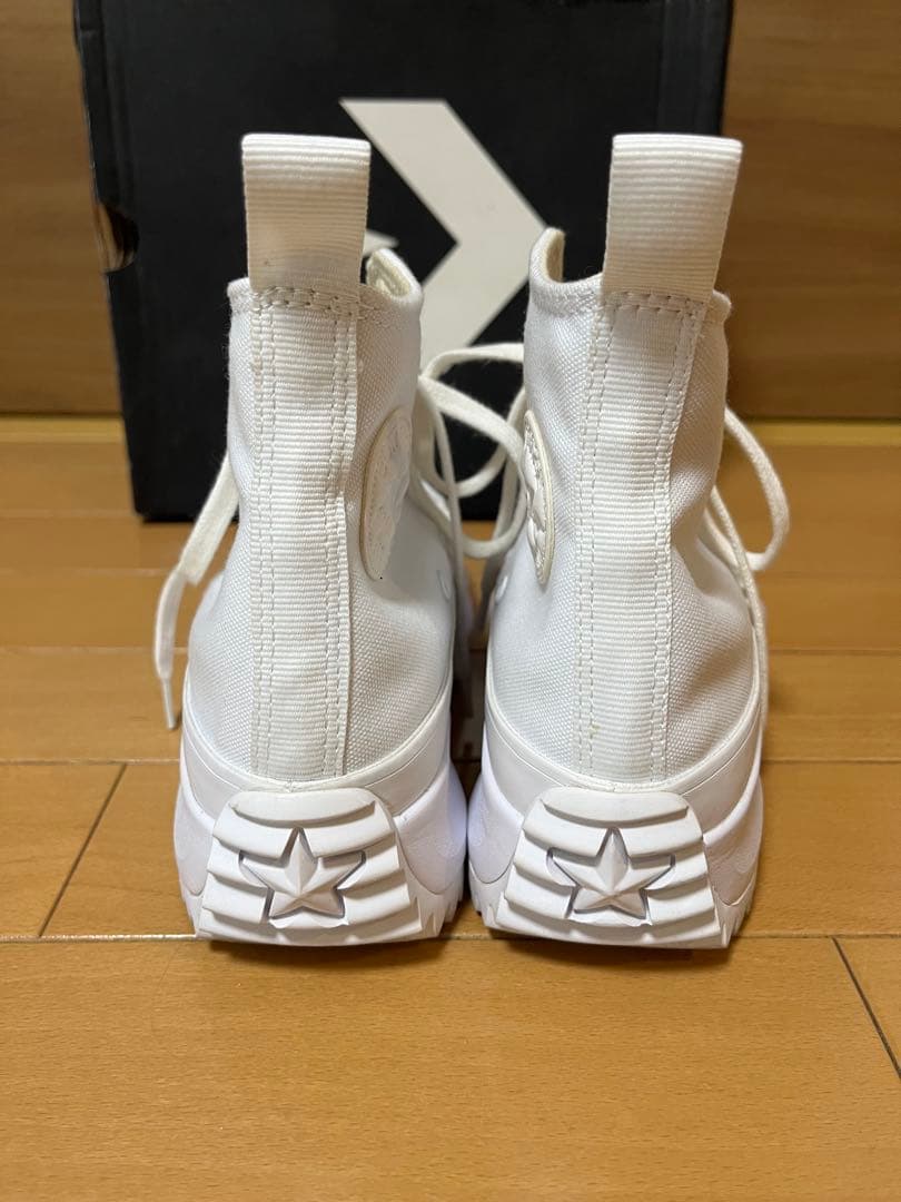 レア】Converse ランスターハイク トリプルホワイト21.5 22cm厚底