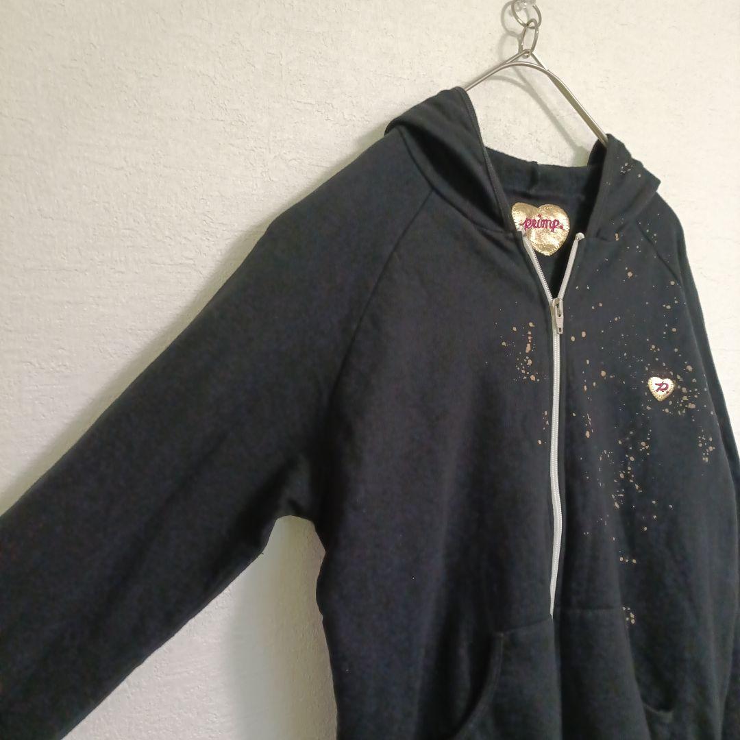 PRIMP　プリンプ　パーカー　ジップアップ　USA製　ユニコーン　ブラック　L
