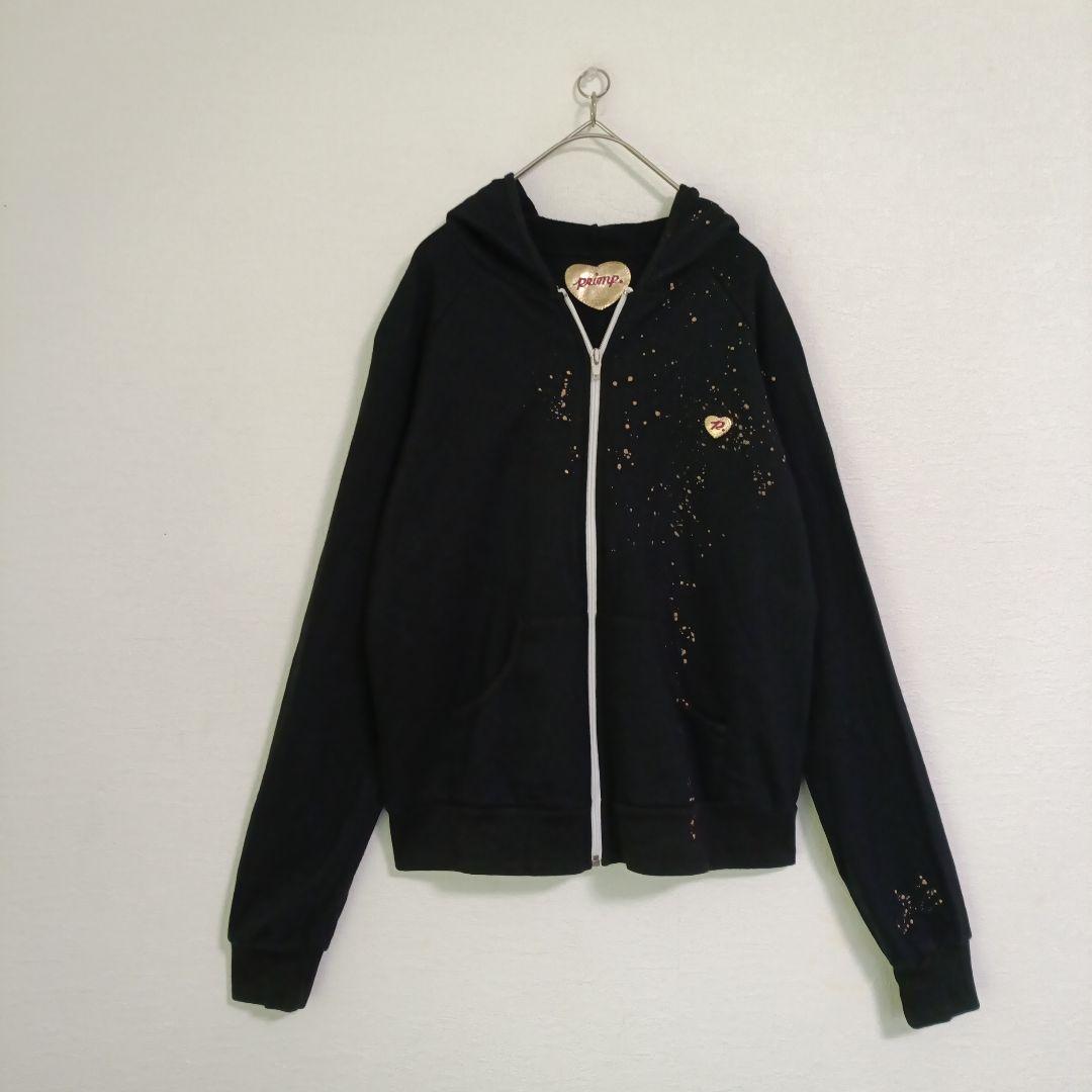 PRIMP　プリンプ　パーカー　ジップアップ　USA製　ユニコーン　ブラック　L