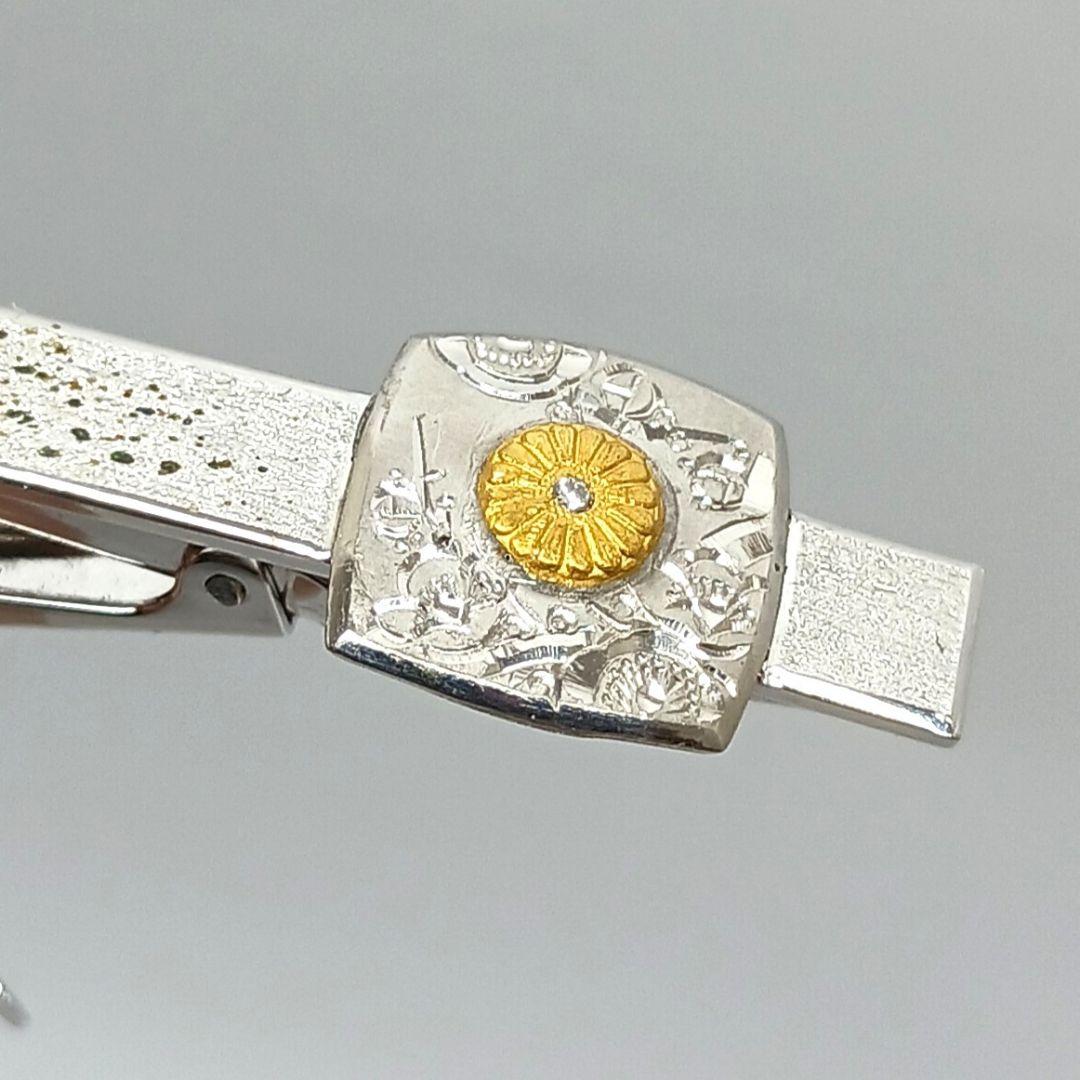 叙勲記念 ネクタイピン SILVER pm900 純金刻印有