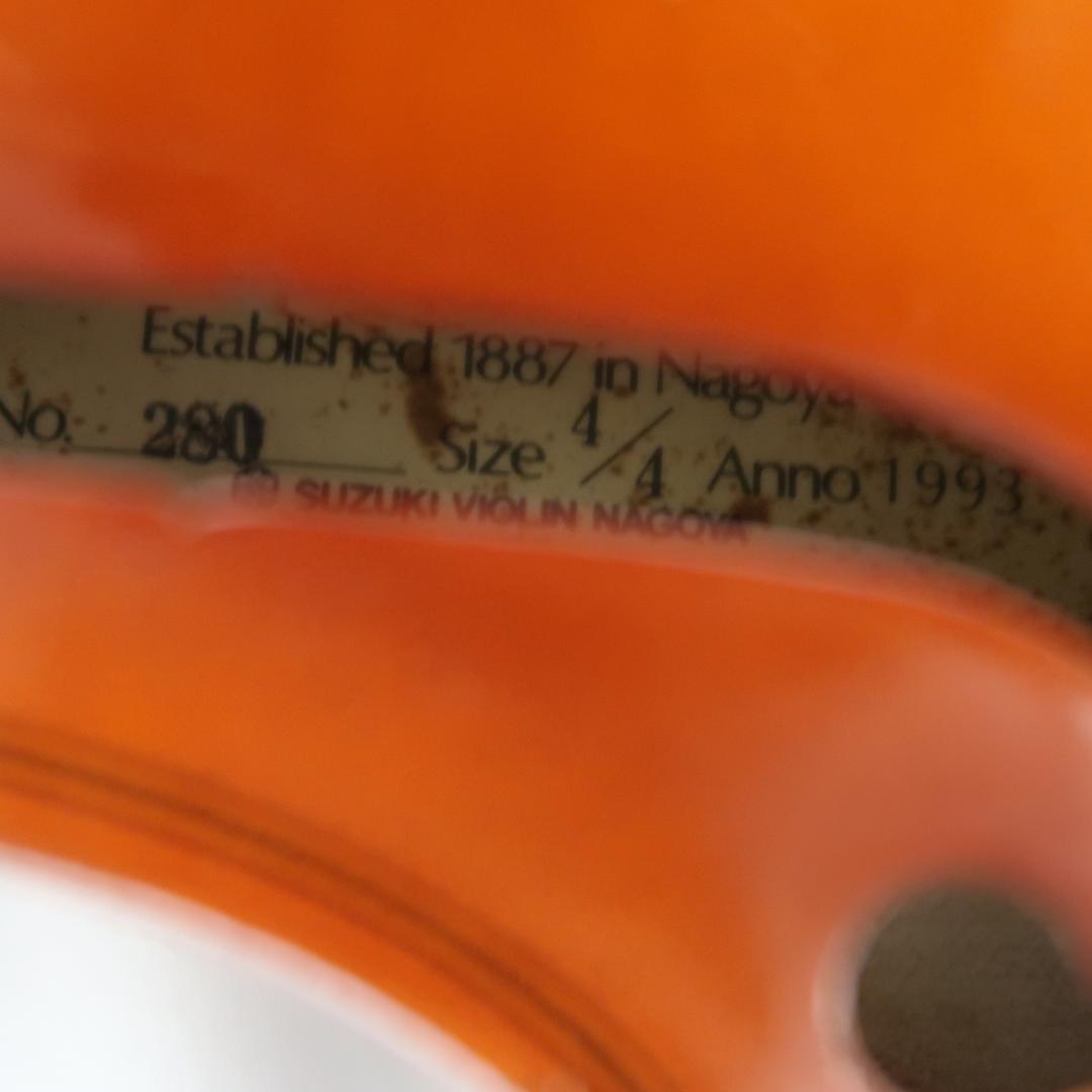 【美品】 SUZUKI バイオリン NO.280 4/4 Anno1993