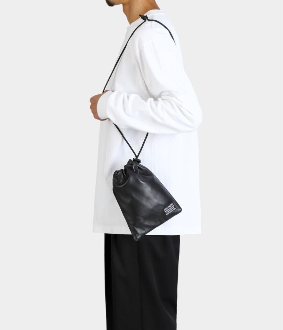 WACKOMARIA LEATHER SHOULDER POUCH 巾着ポーチ