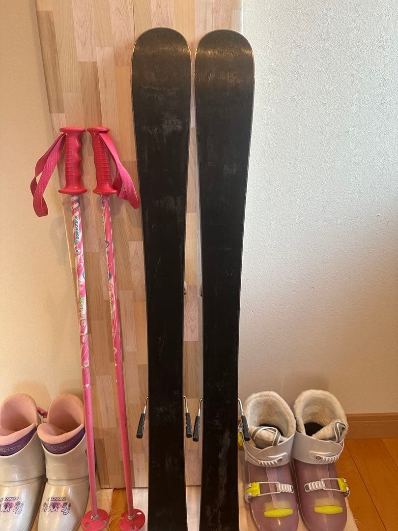 ジュニアスキー5点セット girl's ブーツ2足付き