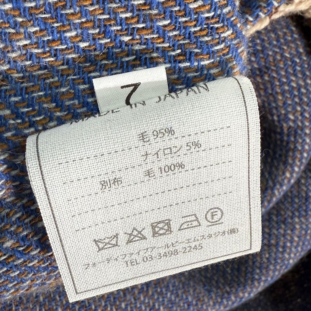 美品　45R ウールチェック　ジャンパースカート