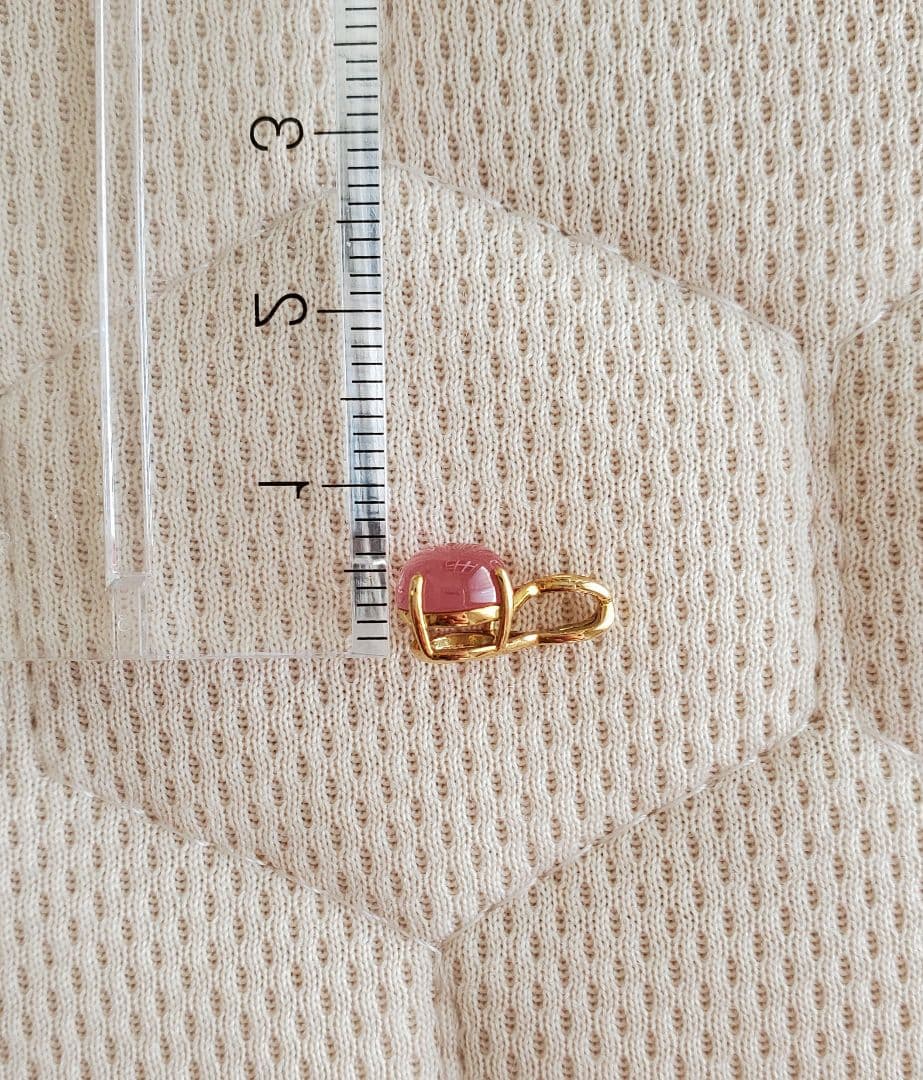 18K YG ロードクロサイト　ラウンド　ペンダントヘッド