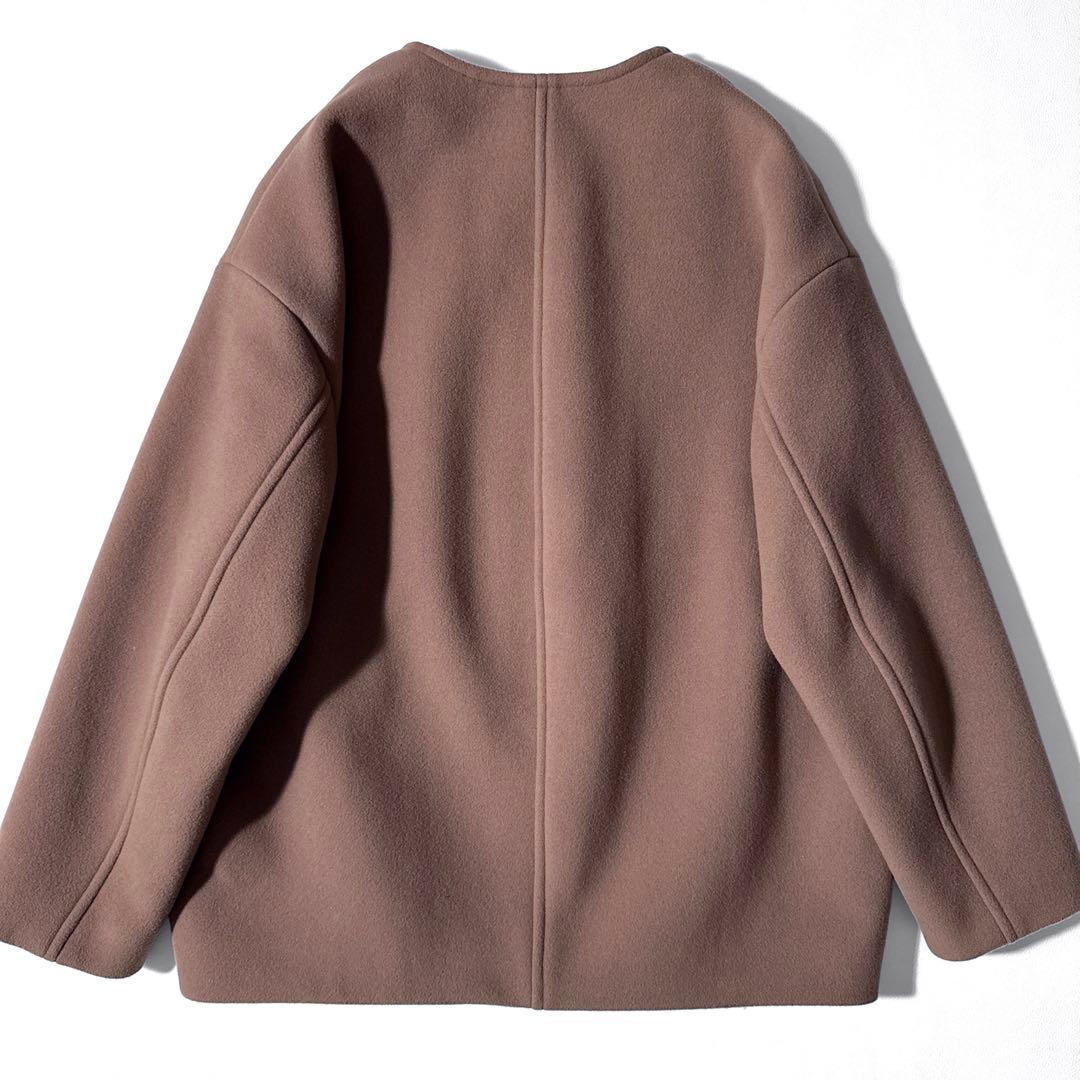 ノーブル 定番 MTRカラーレスジップショートコート ピンクブラウン