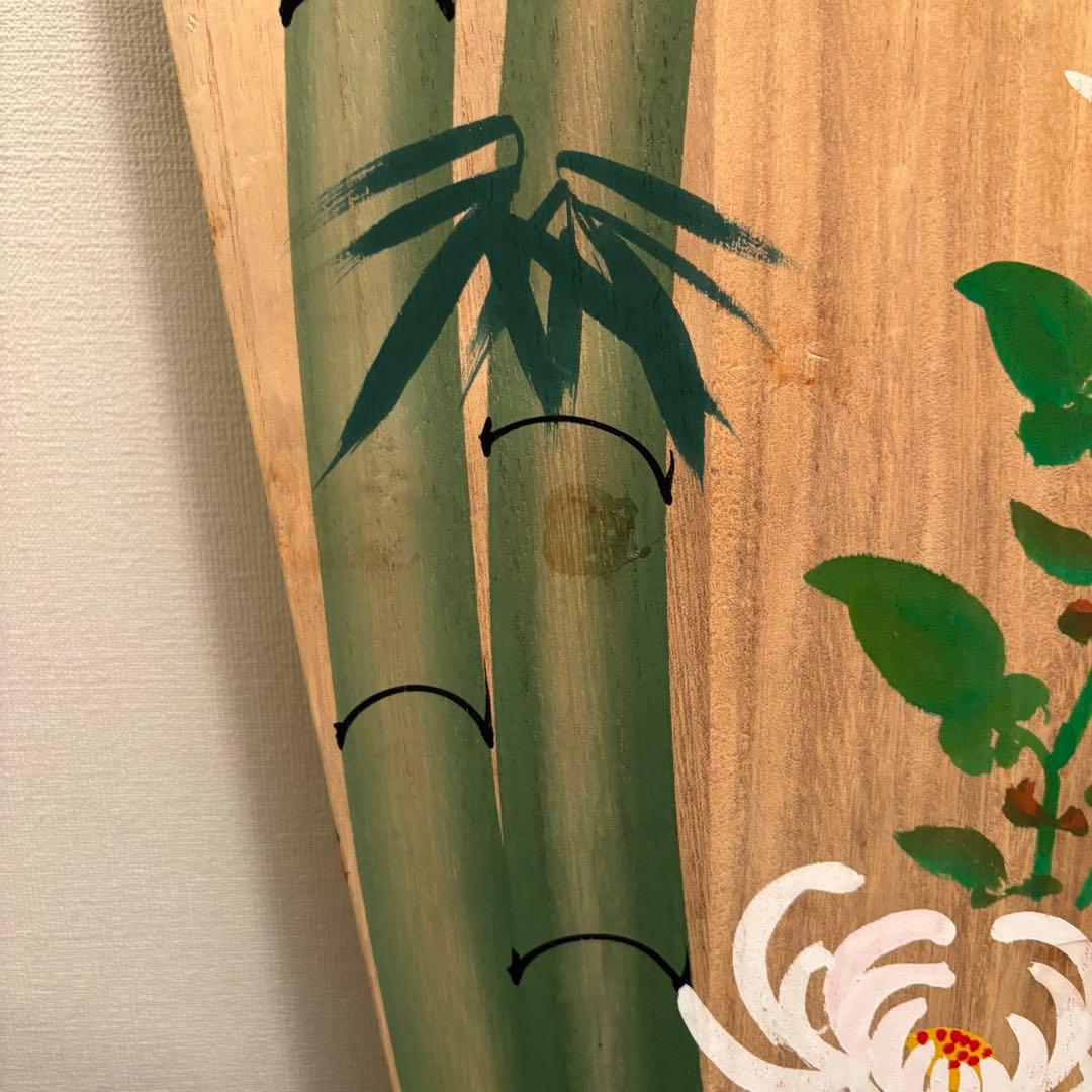 歌舞伎 竹と菊 羽子板 73cm×33cm