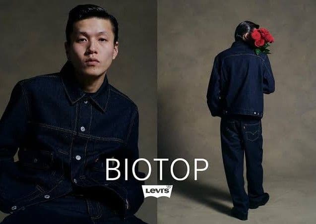 【BIOTOP別注】 LEVI'S 2ndタイプ デニムGジャン ビッグE 濃紺