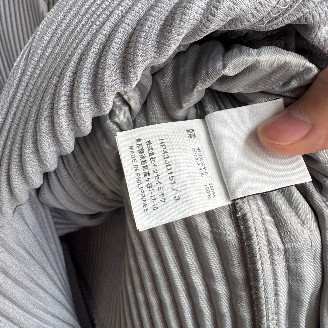 美品 HOMME PLISSE プリーツ ノーカラージャケット L