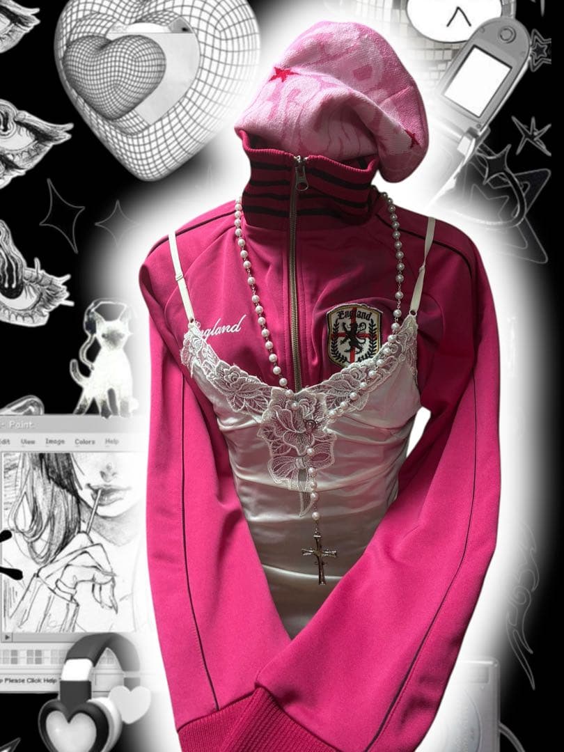 y2k ワッペン姫ギャル刺繍　平成フェアリーグランジ　ロック　マクブリンク