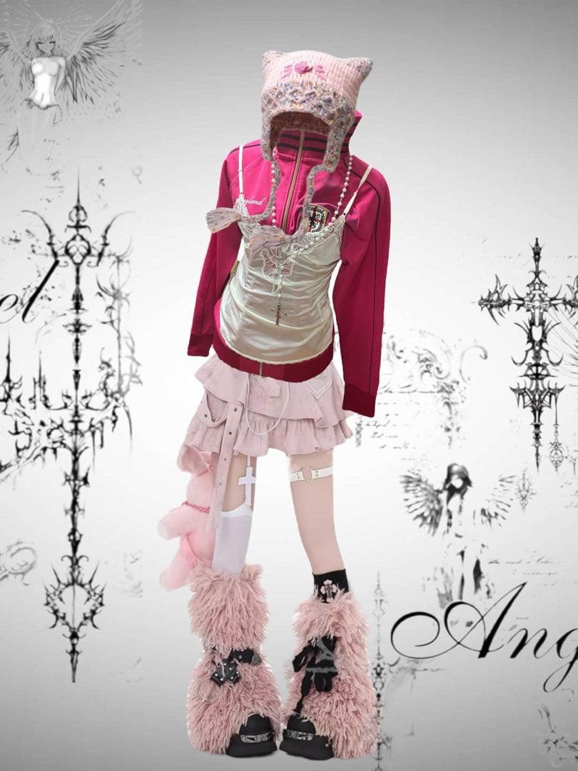 y2k ワッペン姫ギャル刺繍　平成フェアリーグランジ　ロック　マクブリンク