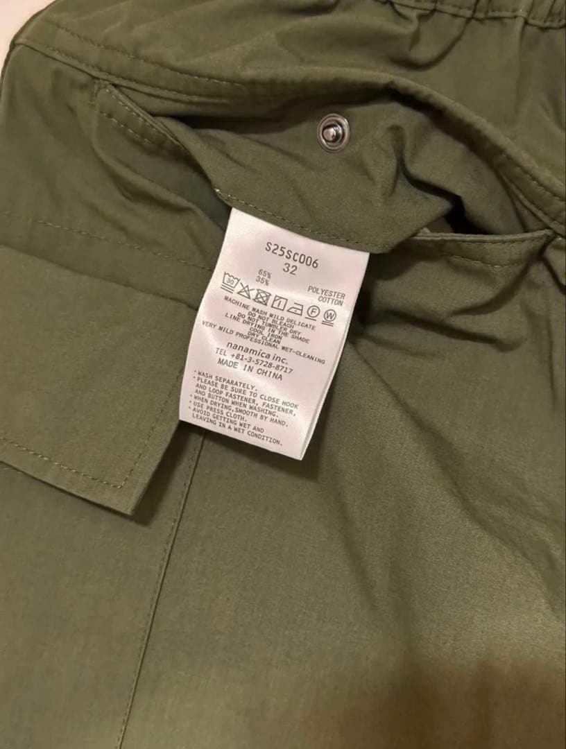 ナナミカ カーゴデッキパンツ Cargo Deck Pants 32 オリーブ
