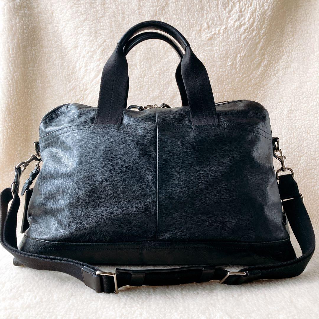 COACH コーチ 2way ボストンバッグ 南京錠 鍵 カデナ 黒 大容量収納