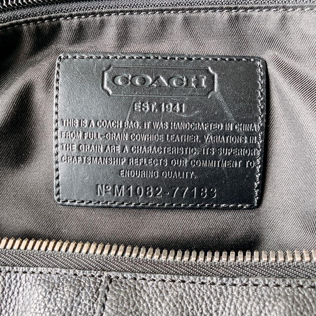 COACH コーチ 2way ボストンバッグ 南京錠 鍵 カデナ 黒 大容量収納