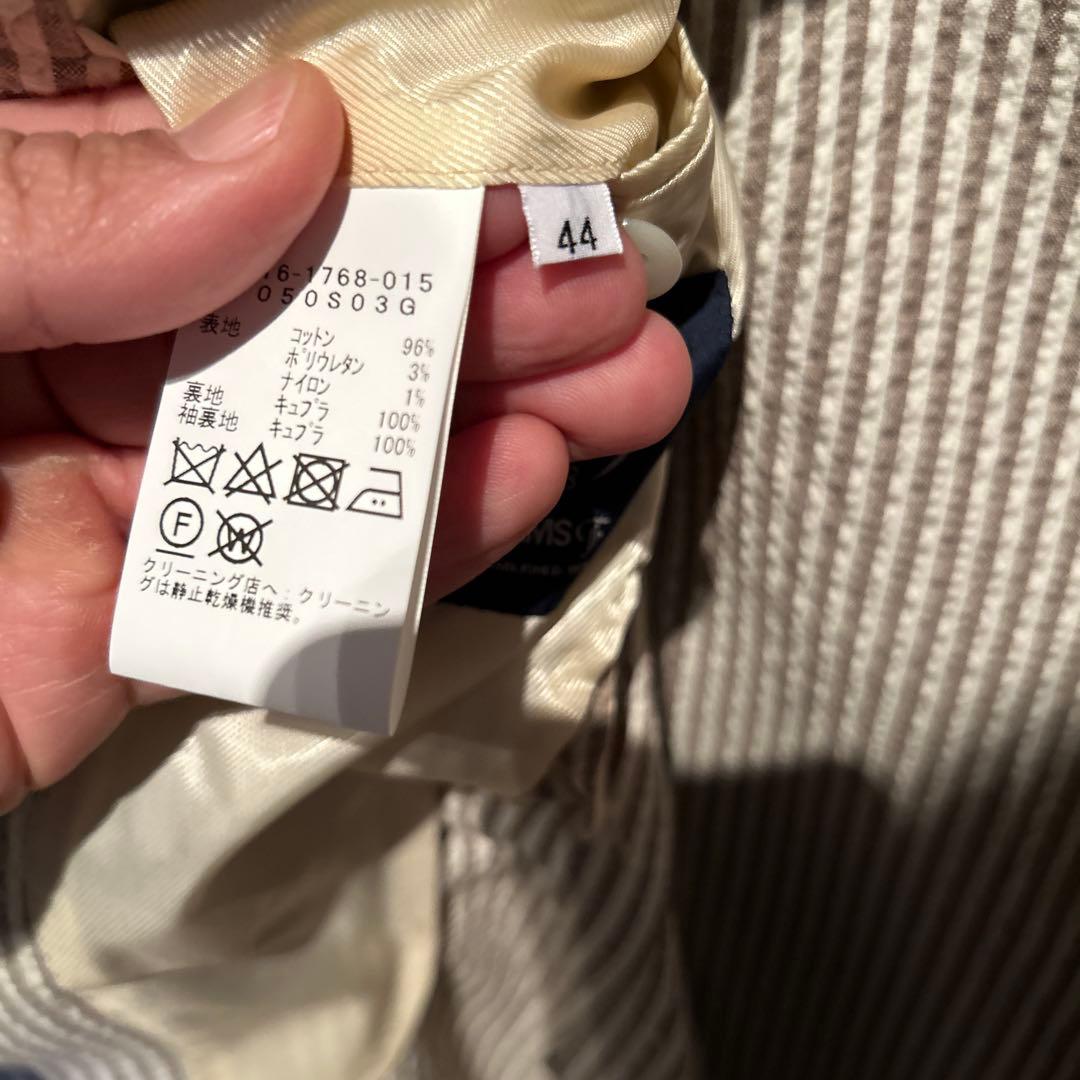 キャロビームスエフ　シアサッカージャケット　44