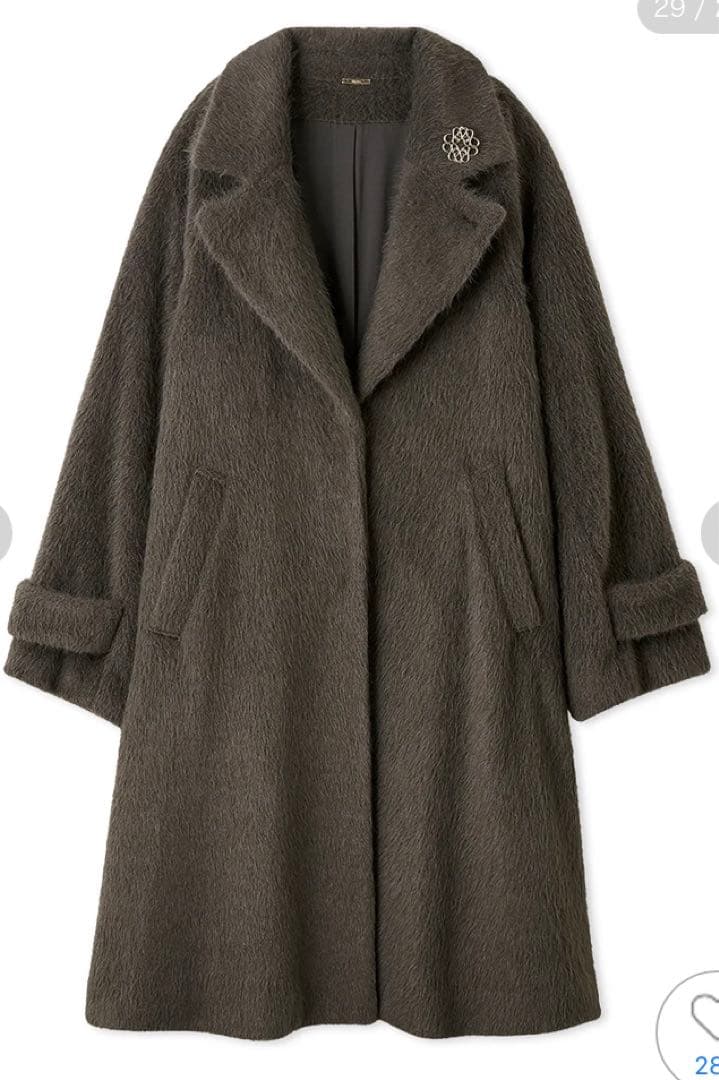 本日限定価格！スナイデル　ブローチ付きシャギーコート2025