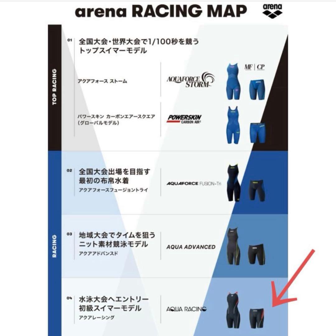 新品　レディース　アリーナ　競泳水着　Lサイズ　Fina アクアレーシング