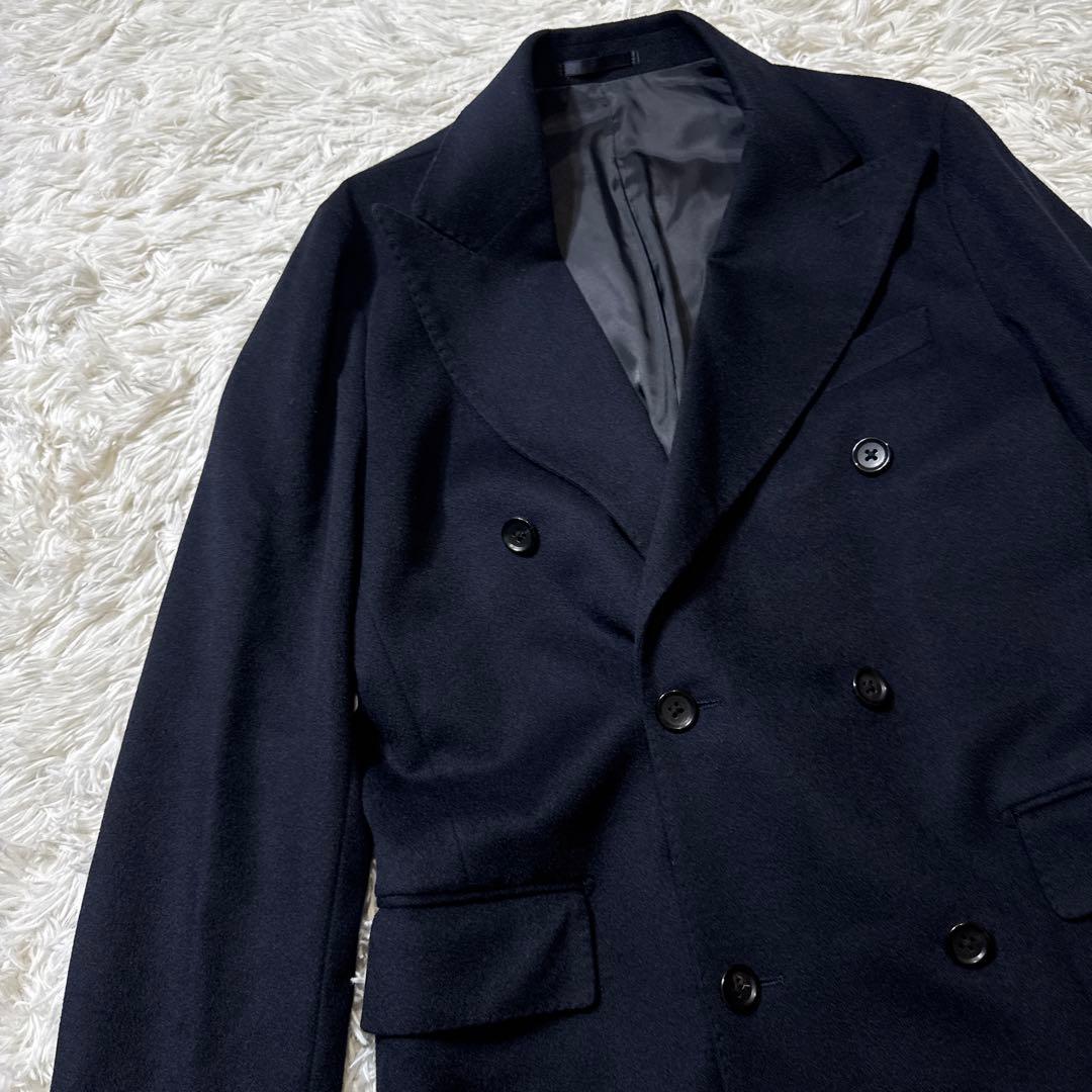 専用only premio カシミヤ100 ダブルチェスターコート ブラック