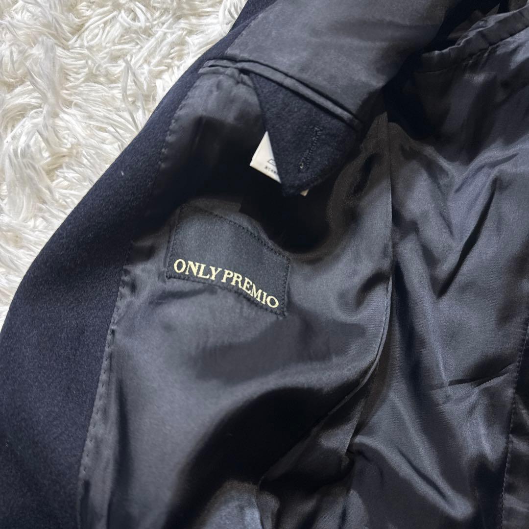 専用only premio カシミヤ100 ダブルチェスターコート ブラック