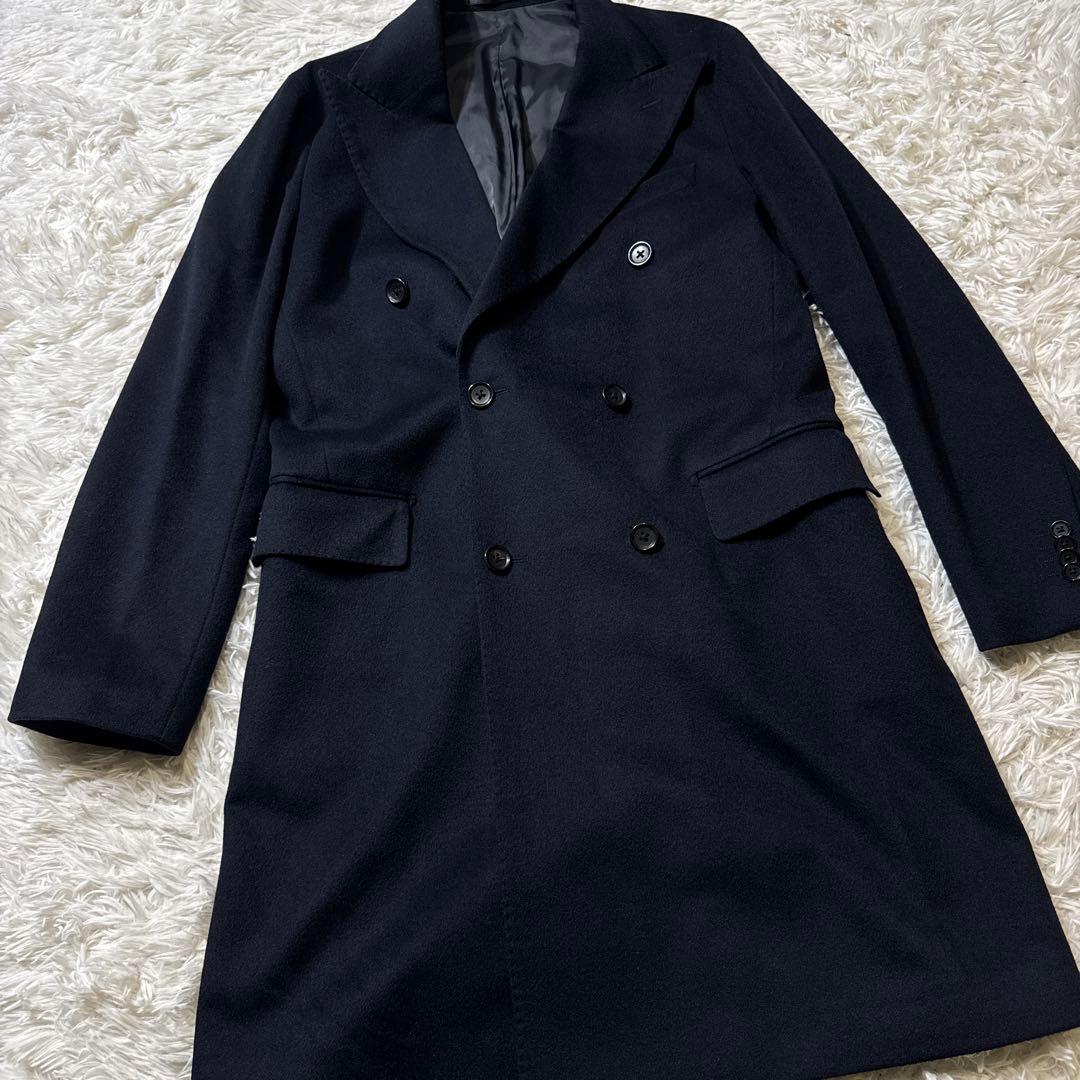 専用only premio カシミヤ100 ダブルチェスターコート ブラック