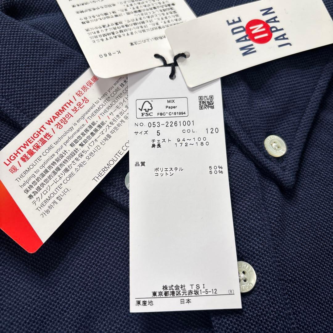 新品タグ付き　PEARLY GATES ネイビー ポロシャツ サイズ5 メンズ