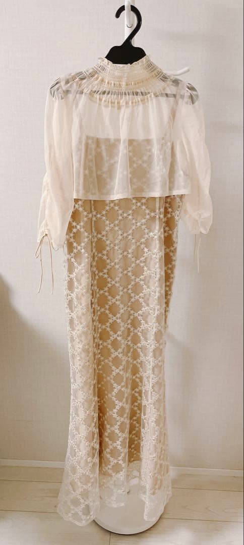 ※専用【formforma】シャーリングリボンボレロ×ダイヤ柄キラキラドレス