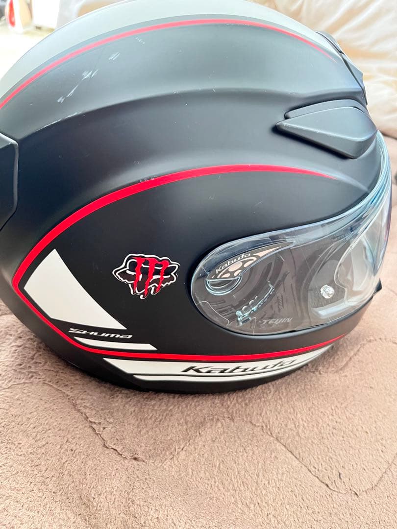 Kabuto フルフェイスヘルメット ブラック/ホワイト/レッド