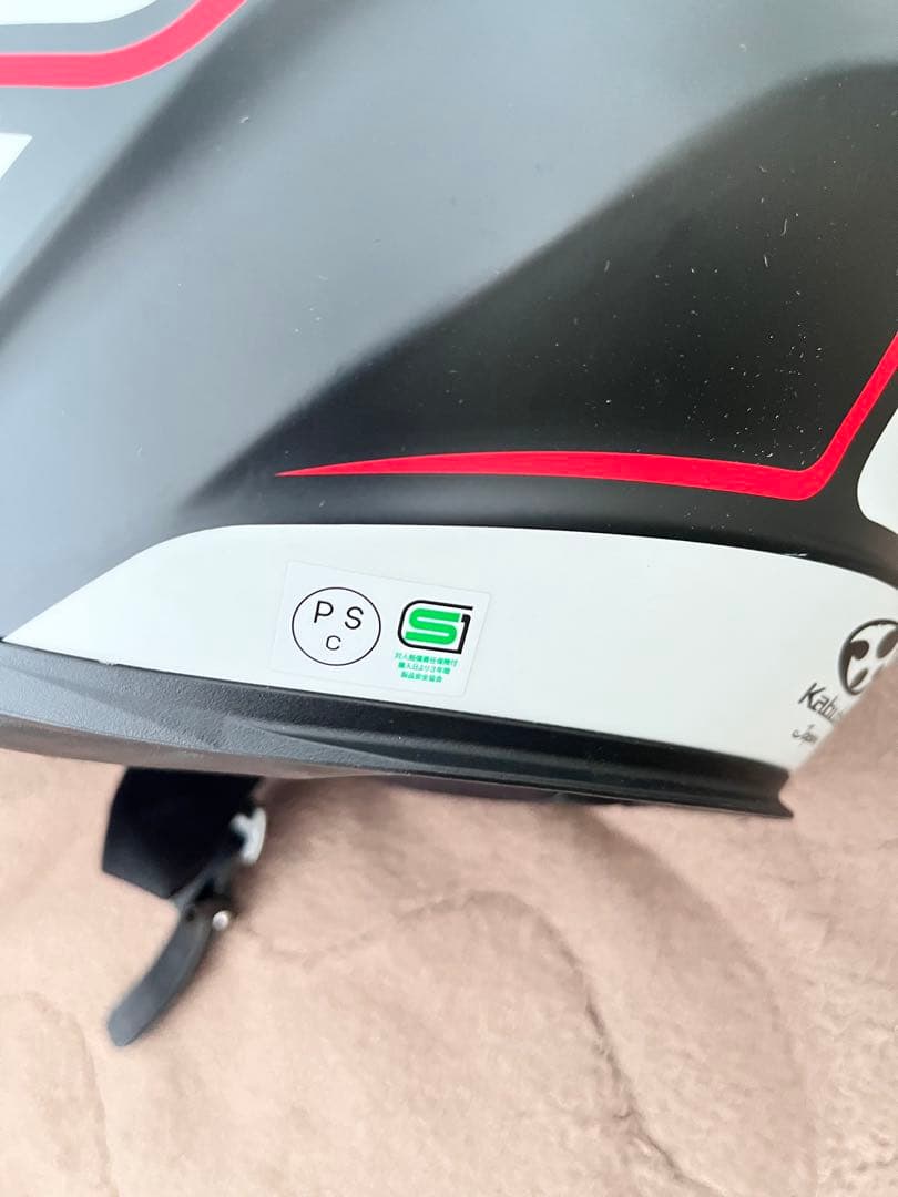 Kabuto フルフェイスヘルメット ブラック/ホワイト/レッド