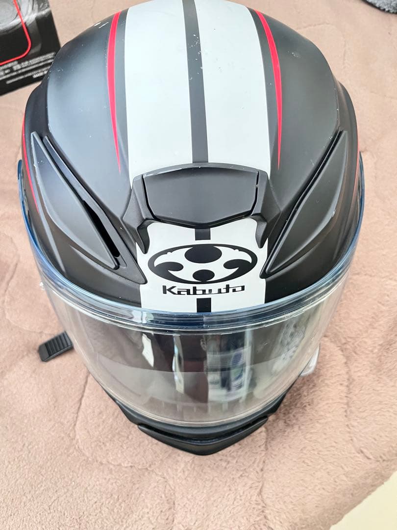 Kabuto フルフェイスヘルメット ブラック/ホワイト/レッド