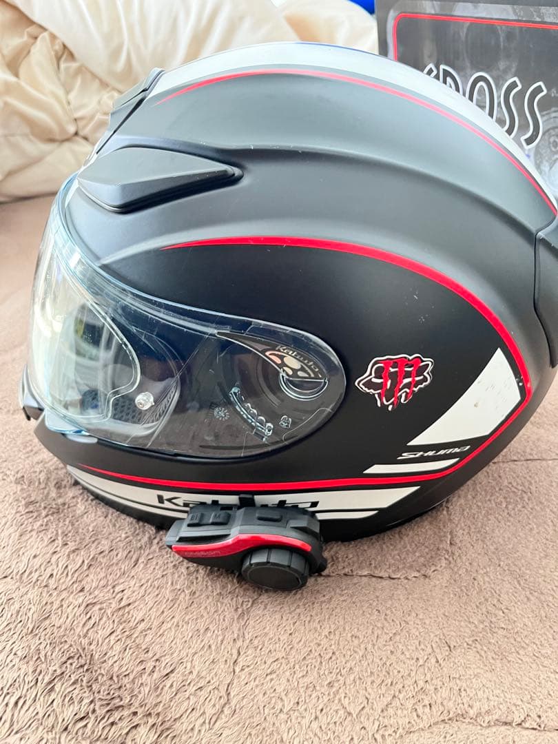 Kabuto フルフェイスヘルメット ブラック/ホワイト/レッド