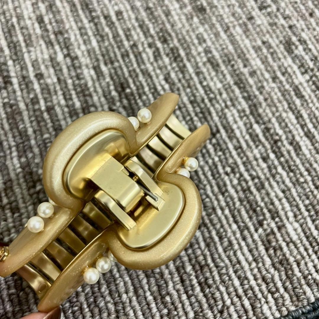 アレクサンドルドゥパリ　バレッタ　ヘアクリップ　ゴールド　パール