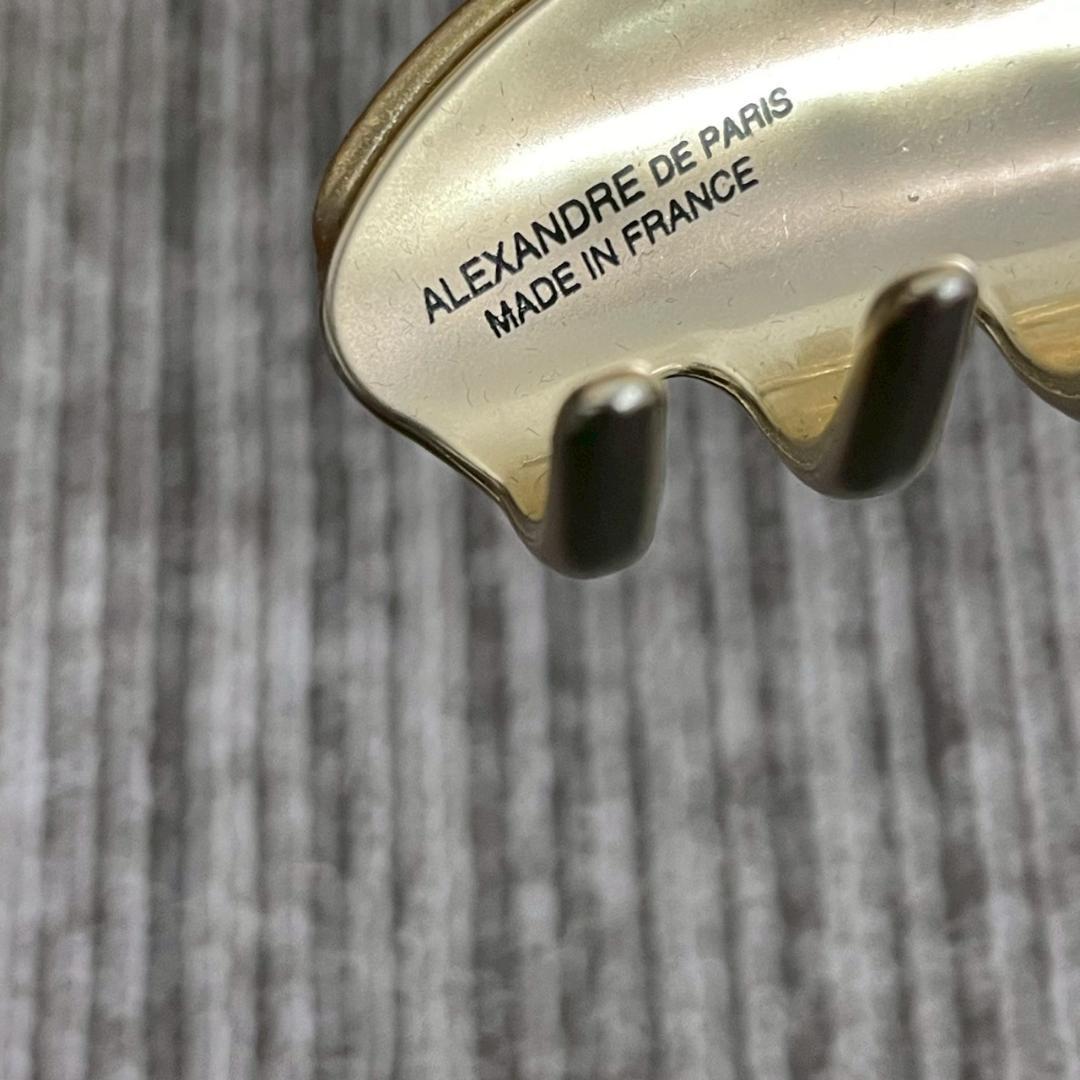 アレクサンドルドゥパリ　バレッタ　ヘアクリップ　ゴールド　パール