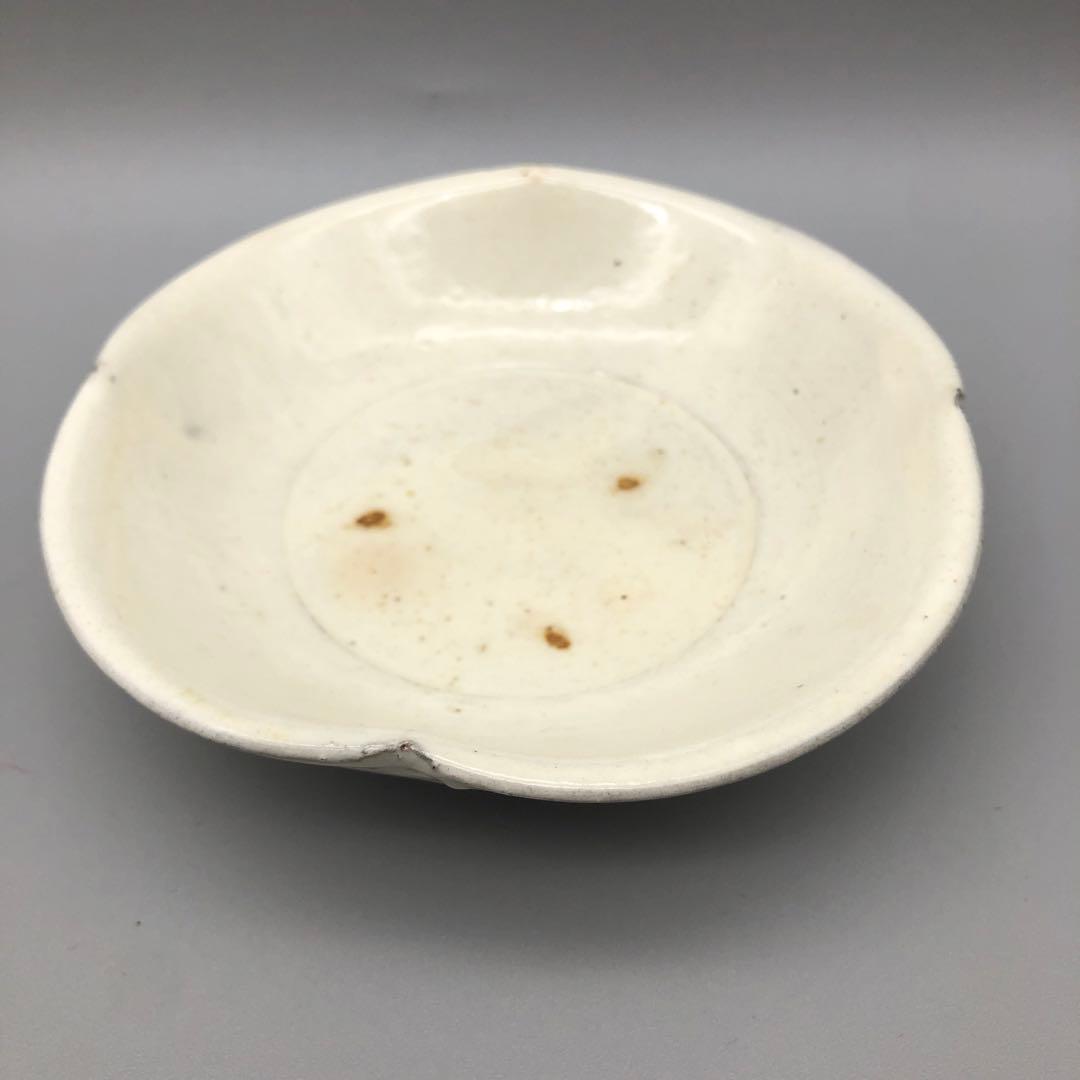 希少年代物唐津焼隆太窯中里粉引ふちなぶり皿5枚セット12-13cm骨董ビンテージ