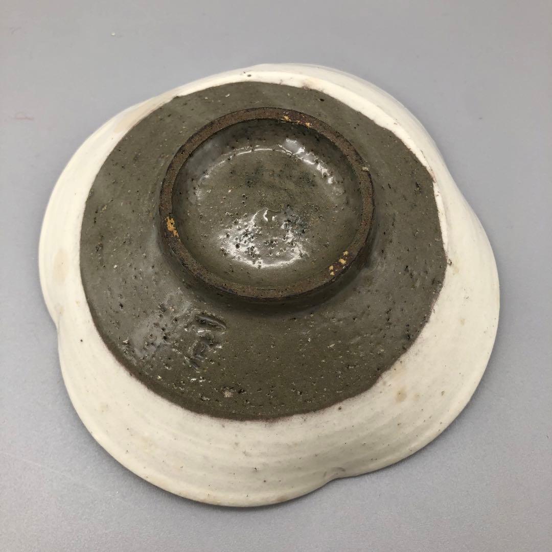 希少年代物唐津焼隆太窯中里粉引ふちなぶり皿5枚セット12-13cm骨董ビンテージ