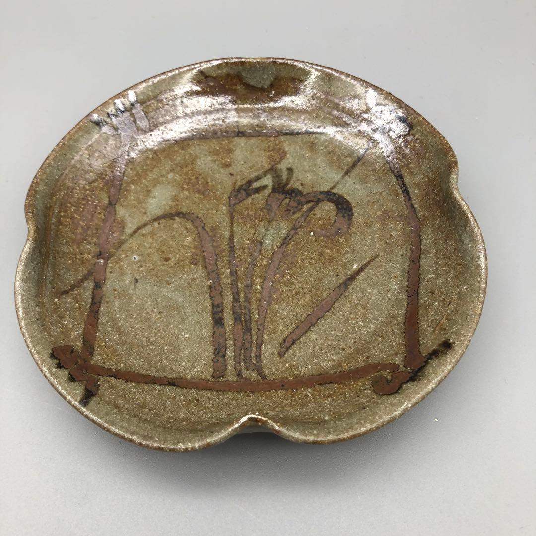 希少年代物唐津焼隆太窯中里粉引ふちなぶり皿5枚セット12-13cm骨董ビンテージ