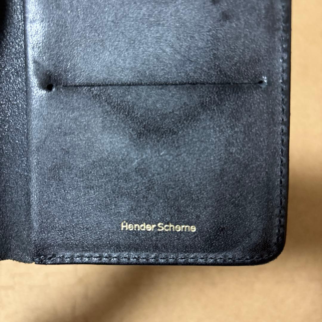 Hender Scheme 黒 レザー 二つ折り財布