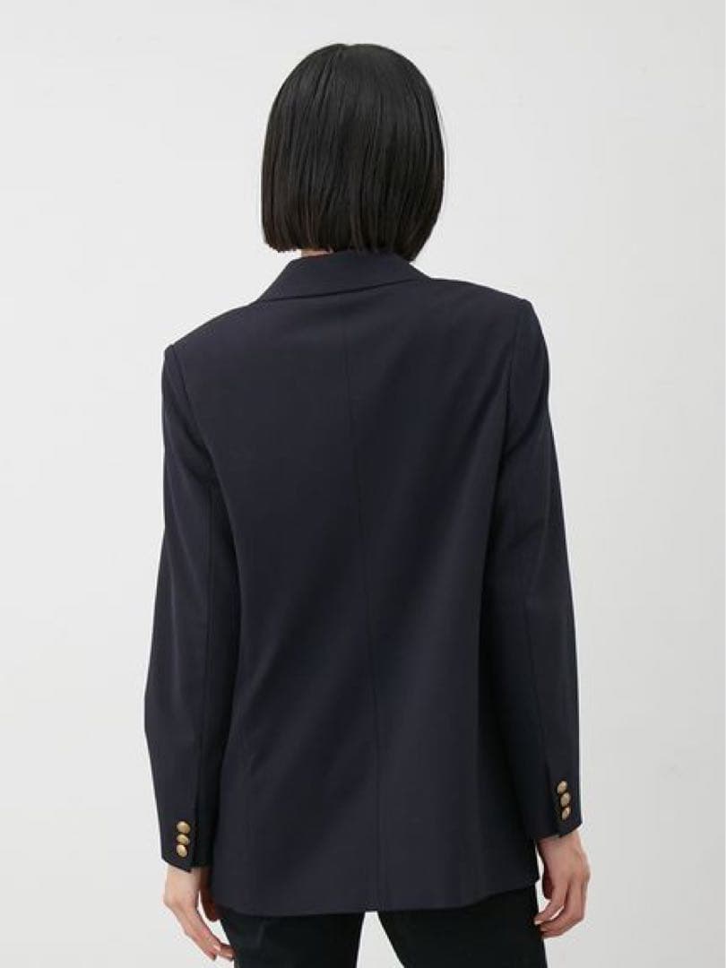 【試着のみ】金釦ダブルブレストロングブレザー