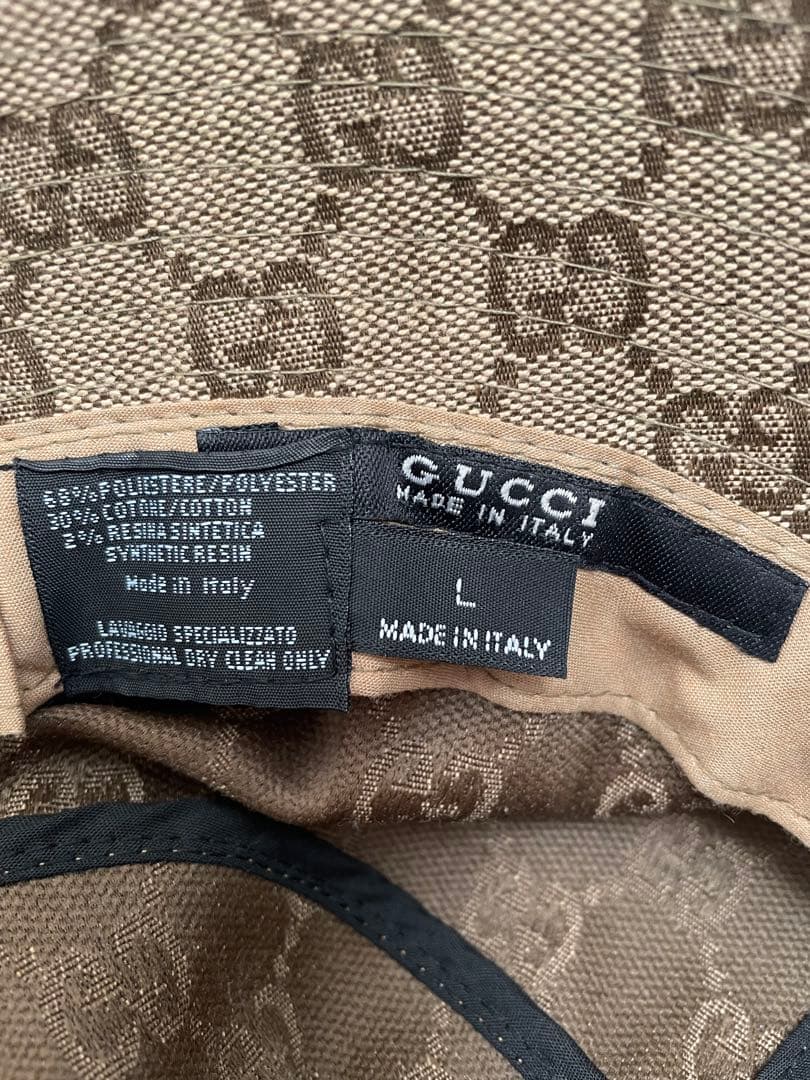 GUCCI バケットハット Lサイズ ベージュ