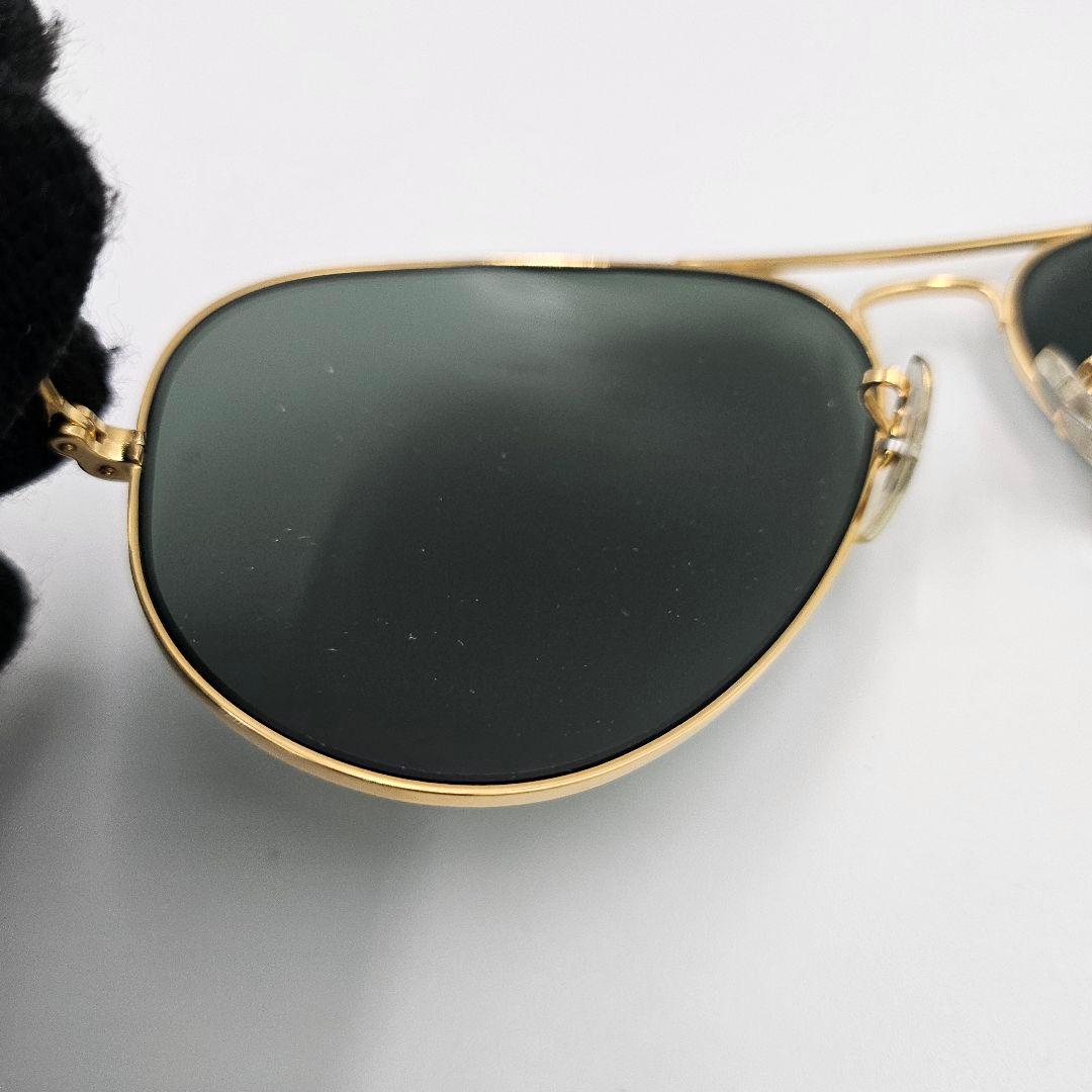 美品　Ray-Ban　レイバン　アビエーターゴールドメタルツーブリッジ