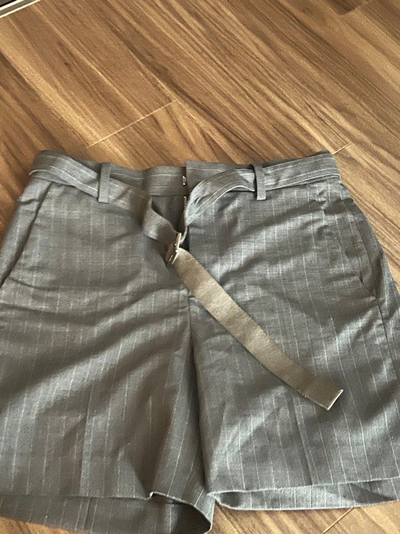 sacai ショーツスラックス グレー 1