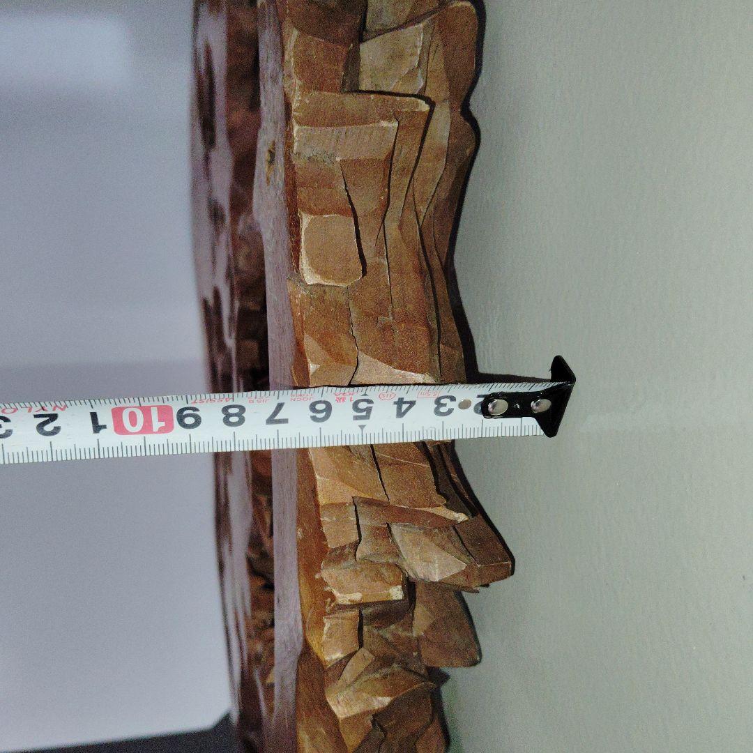 値下げ　木製花鳥彫刻 円形 送料 キャンペーン中の値下げです