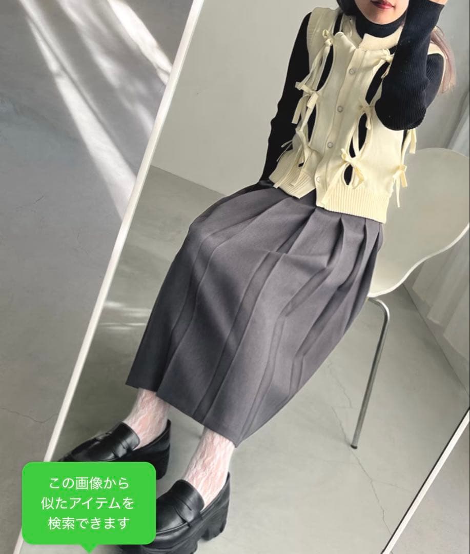 maisonspecial リボンホールニットベスト