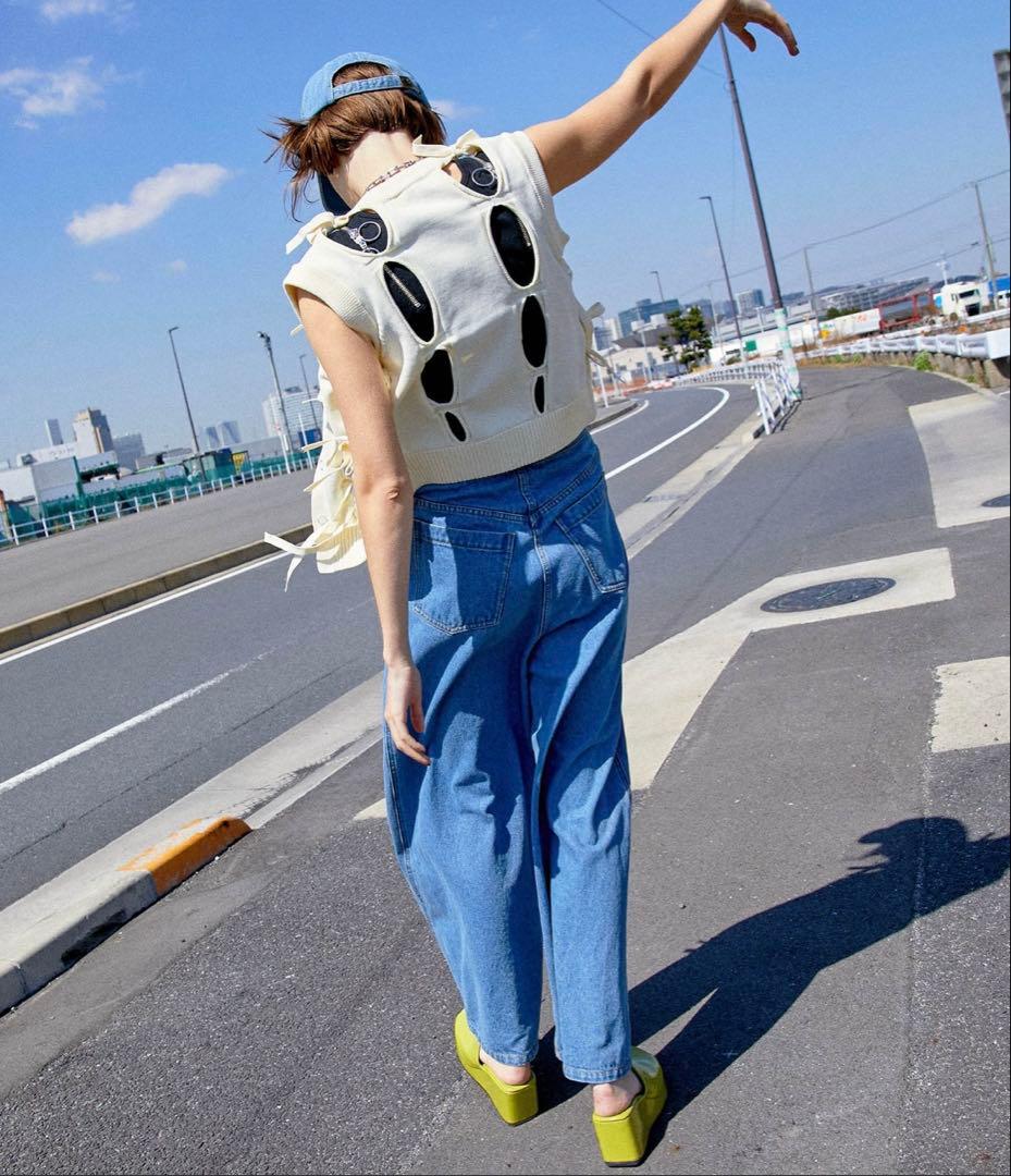 maisonspecial リボンホールニットベスト