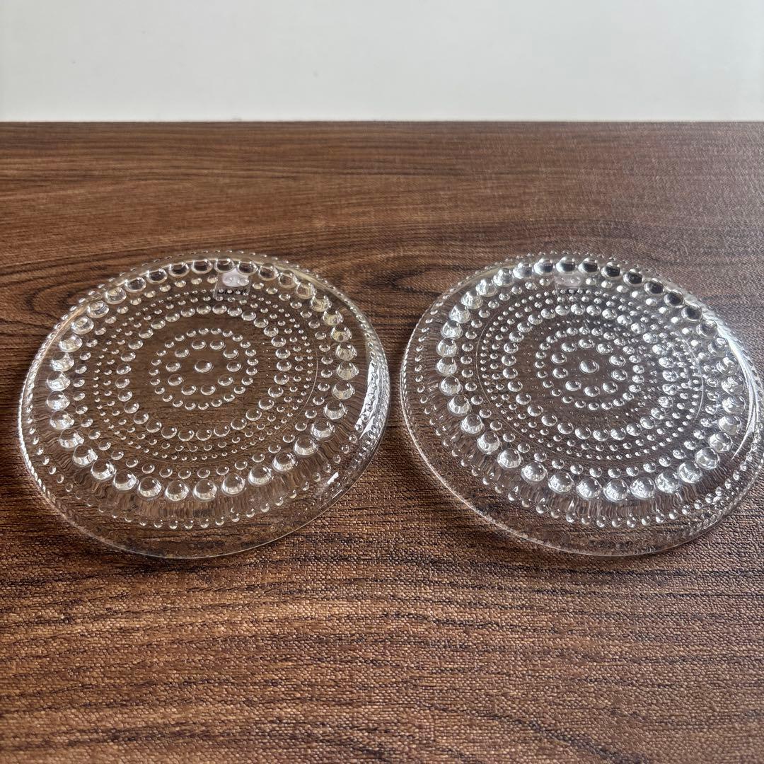 イッタラ カステヘルミ プレート１０cm クリア２枚 & サンド2枚 セット