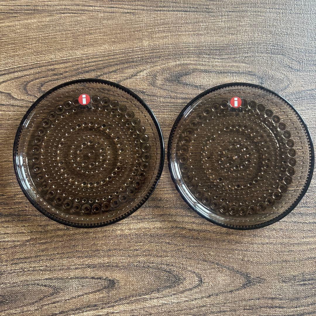 イッタラ カステヘルミ プレート１０cm クリア２枚 & サンド2枚 セット