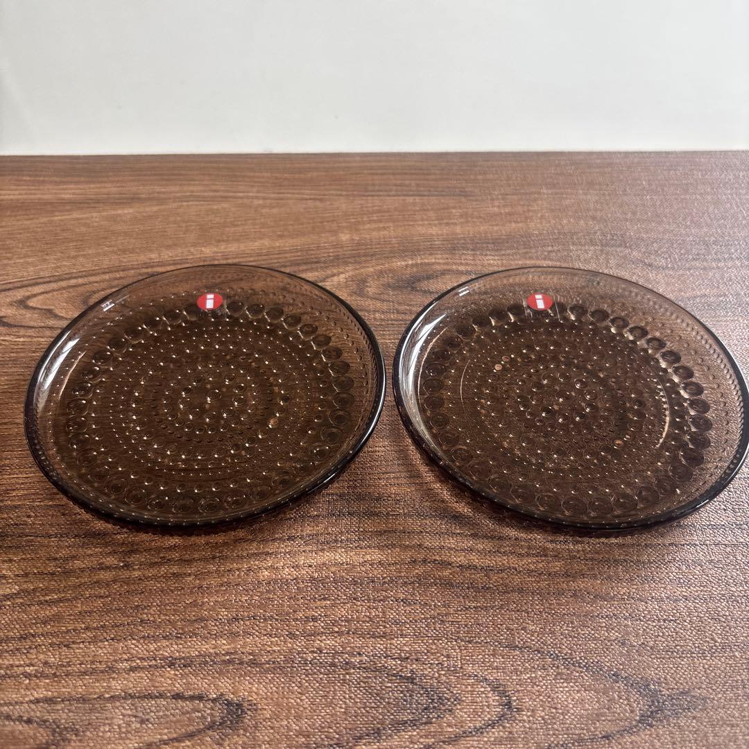 イッタラ カステヘルミ プレート１０cm クリア２枚 & サンド2枚 セット