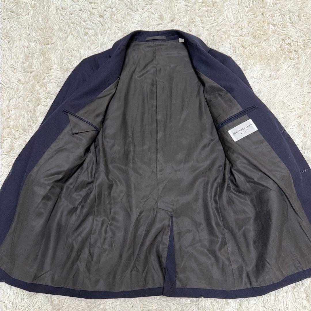 トゥモローランド　セットアップ　ビジネススーツ　ネイビー　紺　上下　メンズ