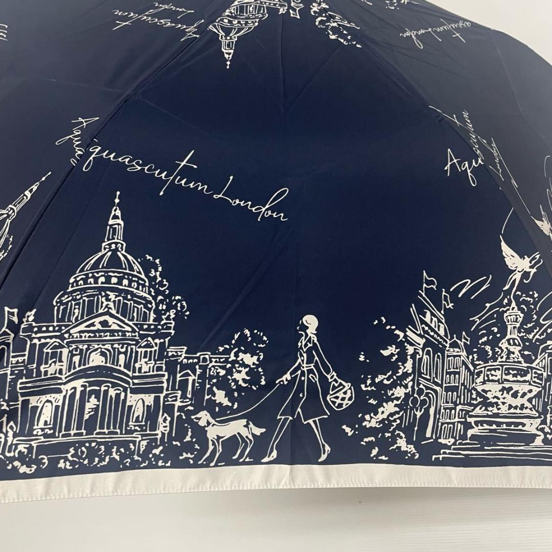 K*O様 新品52842 アクアスキュータム紺サマーシールド1級遮光晴雨兼用折り